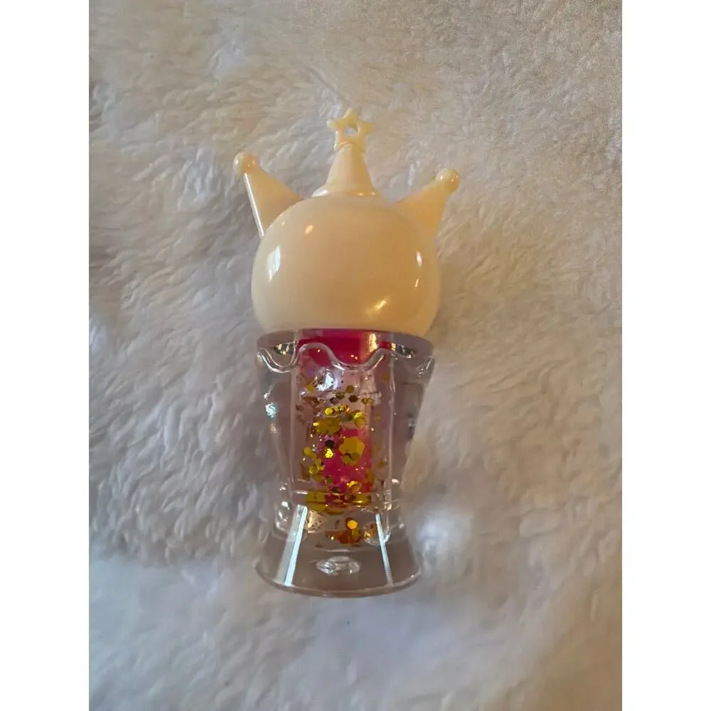 Kuromi Crown Glitter Liquid Lip Gloss Gold Iridescent Sparkle Kawaii Makeup